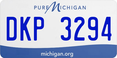 MI license plate DKP3294
