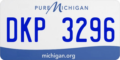 MI license plate DKP3296