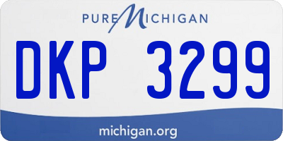 MI license plate DKP3299
