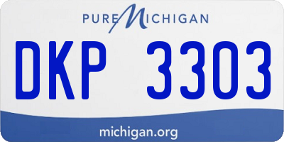 MI license plate DKP3303