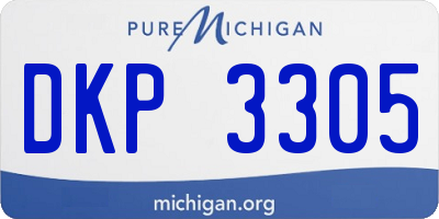 MI license plate DKP3305