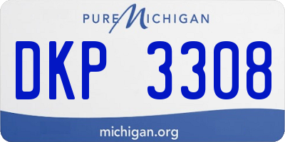 MI license plate DKP3308