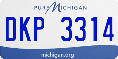 MI license plate DKP3314