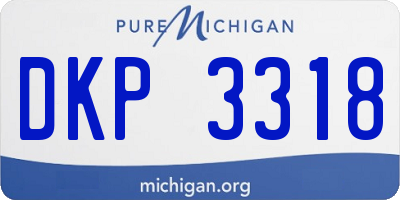 MI license plate DKP3318