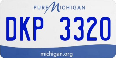 MI license plate DKP3320