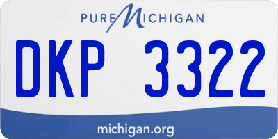 MI license plate DKP3322