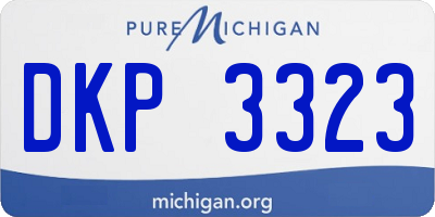 MI license plate DKP3323