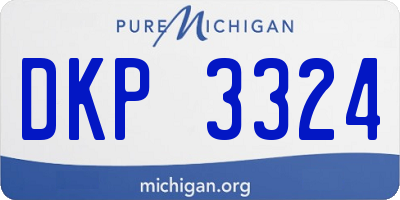 MI license plate DKP3324