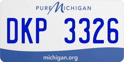 MI license plate DKP3326