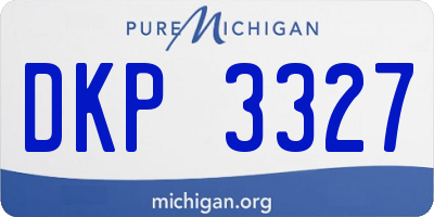 MI license plate DKP3327