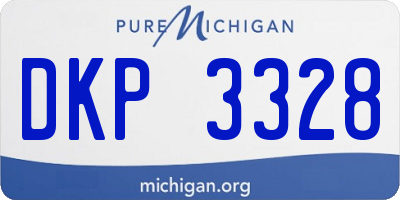 MI license plate DKP3328
