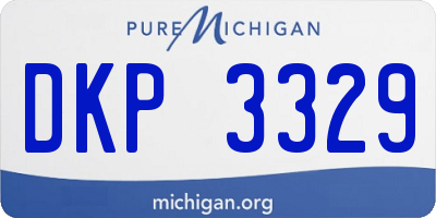 MI license plate DKP3329