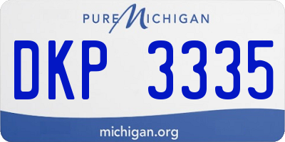 MI license plate DKP3335