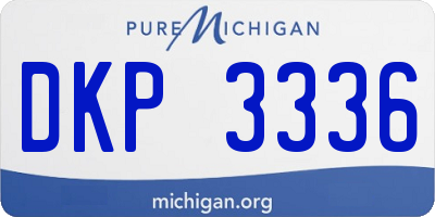 MI license plate DKP3336