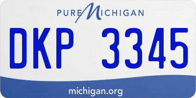 MI license plate DKP3345