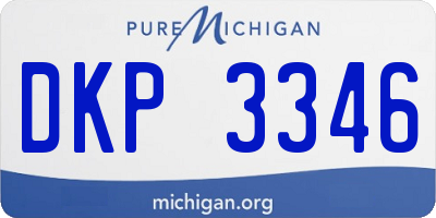 MI license plate DKP3346
