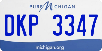 MI license plate DKP3347