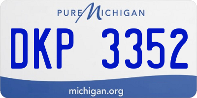 MI license plate DKP3352