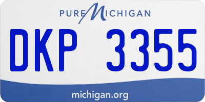 MI license plate DKP3355