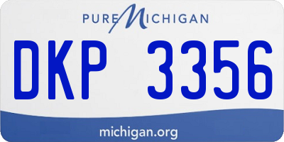 MI license plate DKP3356