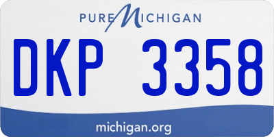 MI license plate DKP3358