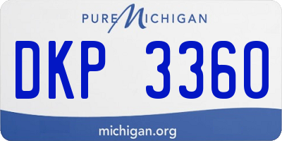 MI license plate DKP3360
