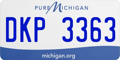 MI license plate DKP3363