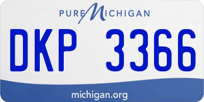 MI license plate DKP3366