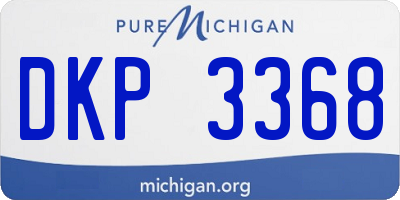 MI license plate DKP3368