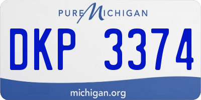 MI license plate DKP3374