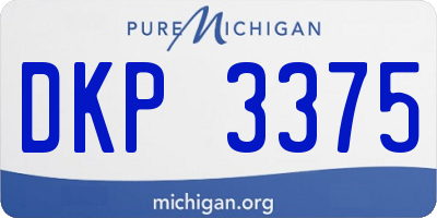 MI license plate DKP3375