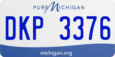 MI license plate DKP3376