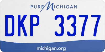 MI license plate DKP3377