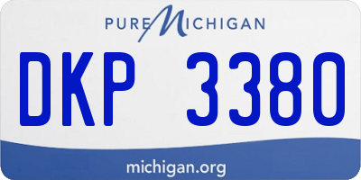 MI license plate DKP3380