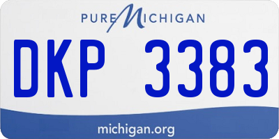 MI license plate DKP3383