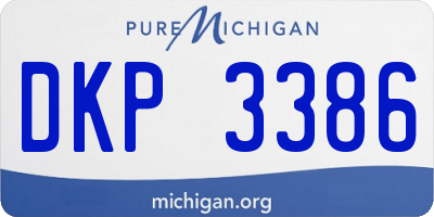 MI license plate DKP3386