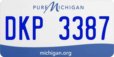 MI license plate DKP3387