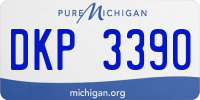 MI license plate DKP3390