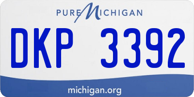 MI license plate DKP3392