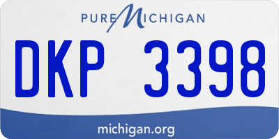 MI license plate DKP3398