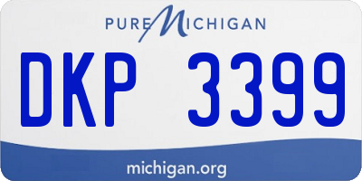 MI license plate DKP3399