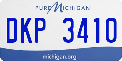 MI license plate DKP3410
