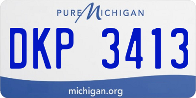 MI license plate DKP3413
