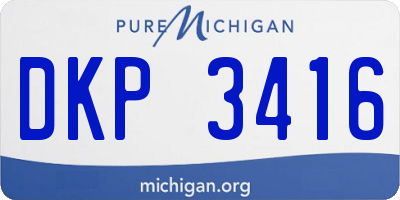 MI license plate DKP3416