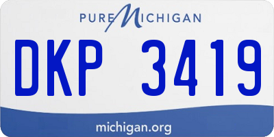 MI license plate DKP3419