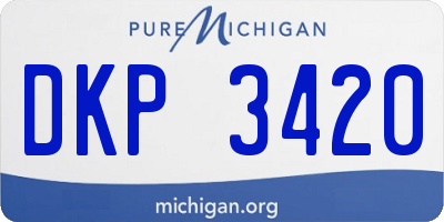 MI license plate DKP3420
