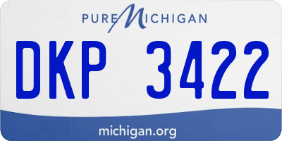 MI license plate DKP3422