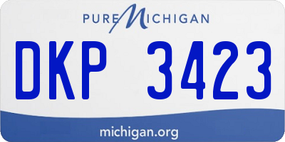MI license plate DKP3423