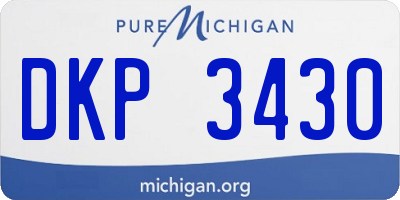 MI license plate DKP3430