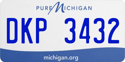 MI license plate DKP3432